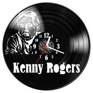 Zegar ścienny z płyty winylowej Kenny Rogers 1569.14