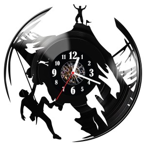 Zegar ścienny z płyty winylowej Wspinaczka 1580.14