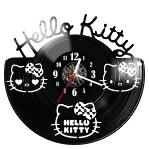 Zegar ścienny z płyty winylowej Hello Kitty 1620.14