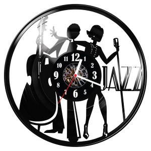 Zegar ścienny z płyty winylowej Jazz 1634.14