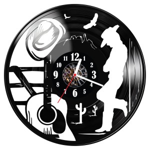 Zegar ścienny z płyty winylowej Country 1638.14