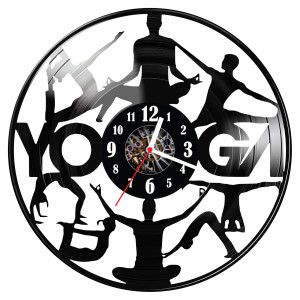 Zegar ścienny z płyty winylowej Yoga 1723.14