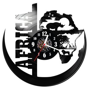 Zegar ścienny z płyty winylowej Afryka 1740.14