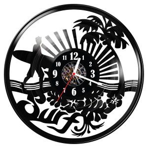 Zegar ścienny z płyty winylowej Surfing 1741.14