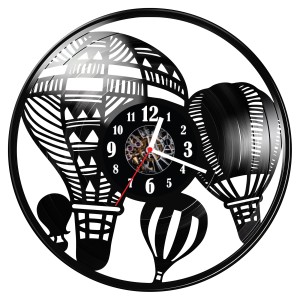 Zegar ścienny z płyty winylowej Balony 1742.14