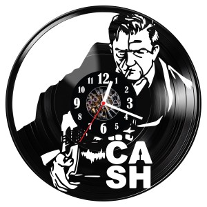 Zegar ścienny z płyty winylowej Johnny Cash 1753.14