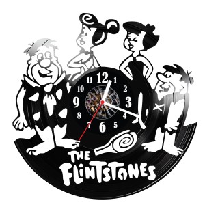 Zegar ścienny z płyty winylowej Flinstonowie 1756.14