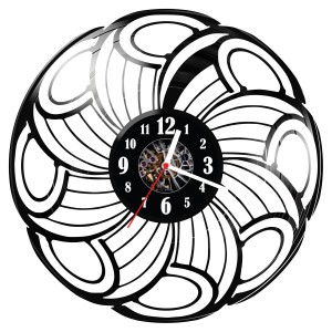 Zegar ścienny z płyty winylowej Abstrakcja 1772.14