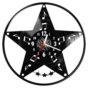 Zegar ścienny z płyty winylowej Muzyka 1830.14