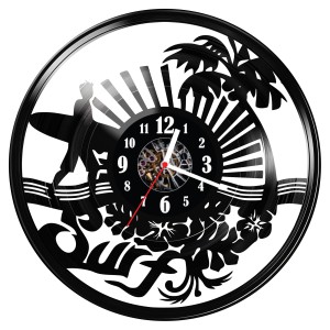 Zegar ścienny z płyty winylowej Surfing 1852.14