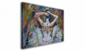 OBRAZ NA PŁÓTNIE 005 Baletnica w trakcie ćwiczeń 60x40cm