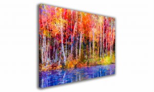 OBRAZ NA PŁÓTNIE 052 Las 90x60cm
