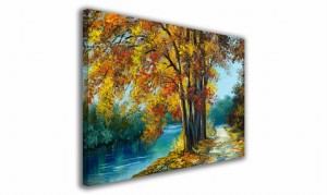 OBRAZ NA PŁÓTNIE 071 Nad rzeką 60x40cm