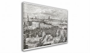 OBRAZ NA PŁÓTNIE 072 Grafika miejska 60x40cm