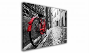 OBRAZ NA PŁÓTNIE 090 Rower w mieście 100x70cm