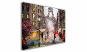 OBRAZ NA PŁÓTNIE 094 Spacer w Paryżu 60x40cm