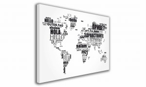 OBRAZ NA PŁÓTNIE 128 Mapa 100x70cm