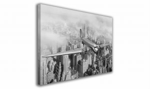 OBRAZ NA PŁÓTNIE 125 Lot nad miastem 100x70cm