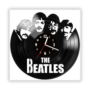 Zegar ścienny szklany czarny do salonu kuchni 2.14 The Beatles