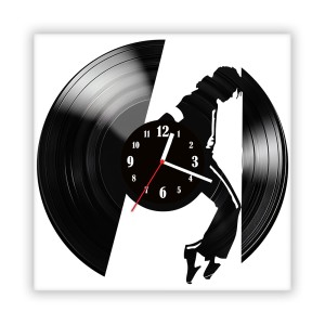 Zegar ścienny szklany czarny do salonu kuchni 52.14 Michael Jackson