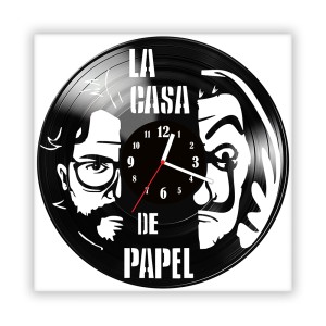 Zegar ścienny szklany czarny do salonu kuchni 65.14 Dom z papieru
