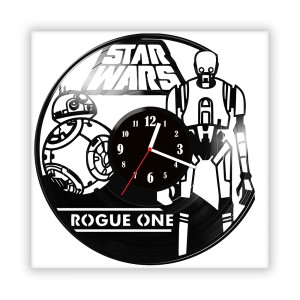 Zegar ścienny szklany czarny do salonu kuchni 68.14 Star Wars