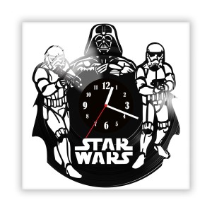 Zegar ścienny szklany czarny do salonu kuchni 71.14 Star Wars