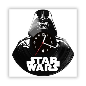Zegar ścienny szklany czarny do salonu kuchni 72.14 Star Wars