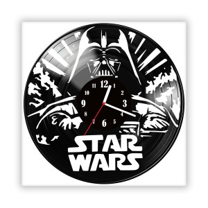 Zegar ścienny szklany czarny do salonu kuchni 76.14 Star Wars
