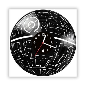 Zegar ścienny szklany czarny do salonu kuchni 80.14 Star Wars