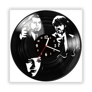 Zegar ścienny szklany czarny do salonu kuchni 78.14 Pulp Fiction