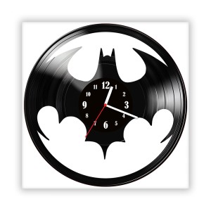 Zegar ścienny szklany czarny do salonu kuchni 82.14 Batman