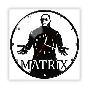 Zegar ścienny szklany czarny do salonu kuchni 87.14 Matrix