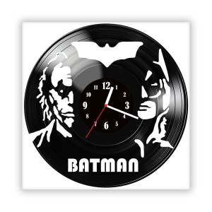 Zegar ścienny szklany czarny do salonu kuchni 94.14 Batman