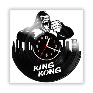 Zegar ścienny szklany czarny do salonu kuchni 100.14 King Kong