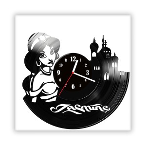 Zegar ścienny szklany czarny do salonu kuchni 113.14 Jasmina