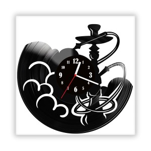 Zegar ścienny szklany czarny do salonu kuchni 162.14 Shisha