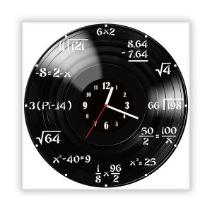 Zegar ścienny szklany czarny do salonu kuchni 209.14 Matematyka