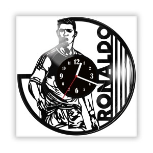 Zegar ścienny szklany czarny do salonu kuchni 274.14 Ronaldo
