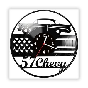 Zegar ścienny szklany czarny do salonu kuchni 354.14 Chevrolet