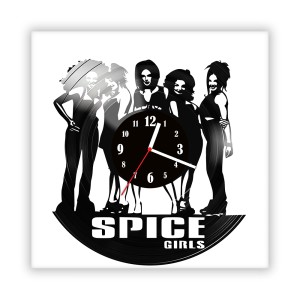 Zegar ścienny szklany czarny do salonu kuchni 397.14 Spice Girls