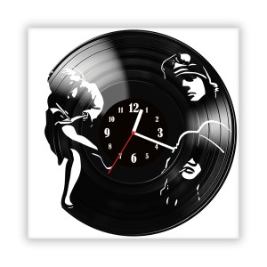 Zegar ścienny szklany czarny do salonu kuchni 431.14 Guns n Roses