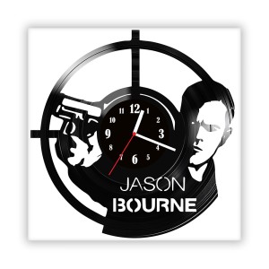 Zegar ścienny szklany czarny do salonu kuchni 439.14 Jason Bourne