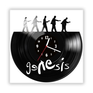 Zegar ścienny szklany czarny do salonu kuchni 452.14 Genesis