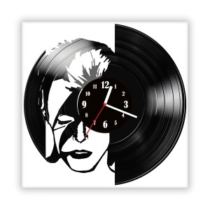 Zegar ścienny szklany czarny do salonu kuchni 463.14 David Bowie