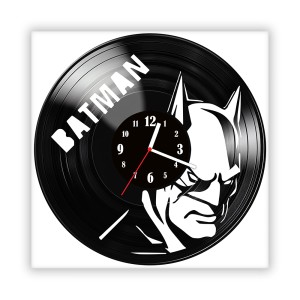 Zegar ścienny szklany czarny do salonu kuchni 465.14 Batman