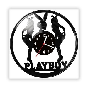 Zegar ścienny szklany czarny do salonu kuchni 509.14 Playboy