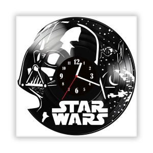 Zegar ścienny szklany czarny do salonu kuchni 539.14 Star Wars