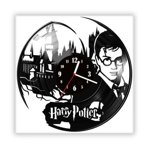 Zegar ścienny szklany czarny do salonu kuchni 546.14 Harry Potter