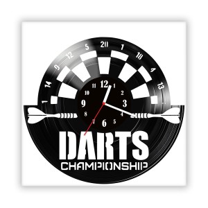 Zegar ścienny szklany czarny do salonu kuchni 634.14 Dart